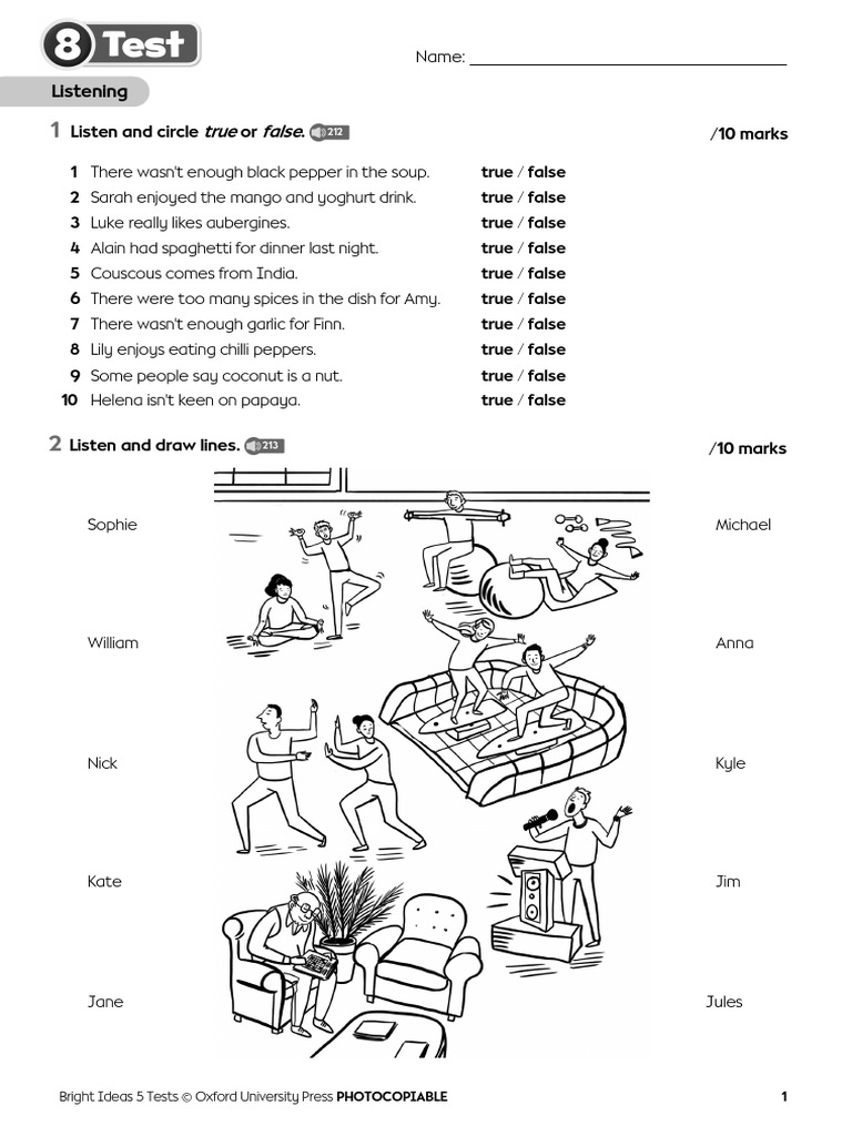 Bright Ideas 5 Tests Overview | PDF | Curry | Asian Cuisine