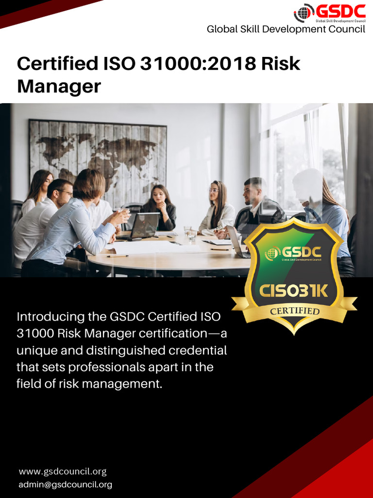 GSDC Certified ISO 31000 Risk Manager | PDF | Risk Management | Risk