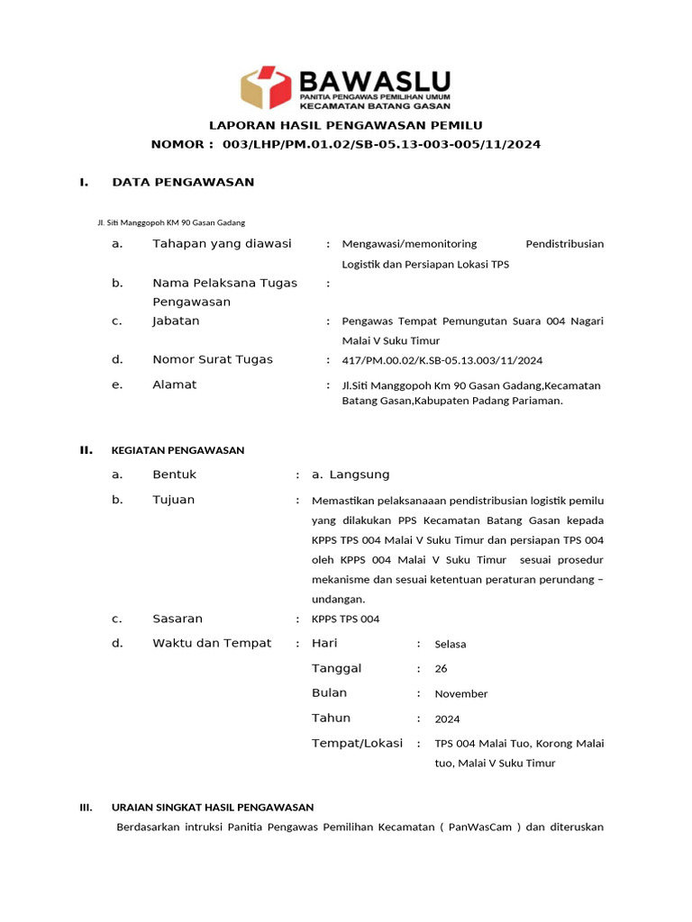 Form A Rido Pirmananda Pembuatan Tps Pilkada | PDF