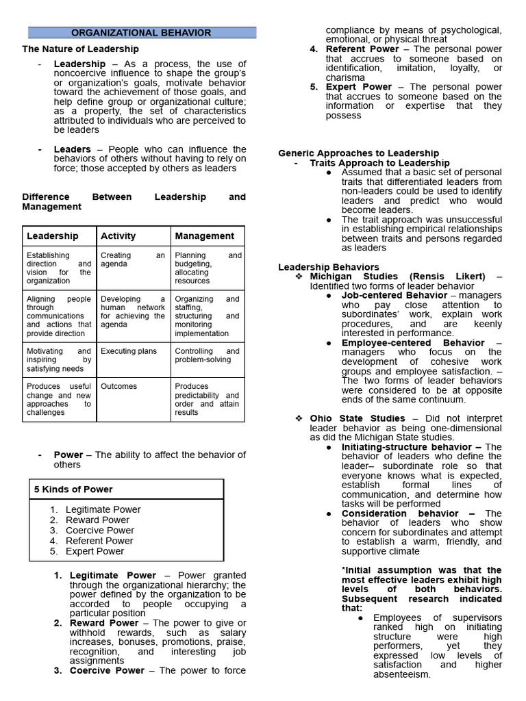 Leadership vs. Management Explained | PDF | Leadership | Communication