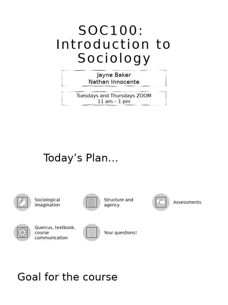 SOC100: Introduction to Sociology Course Guide | PDF | Multiple Choice ...