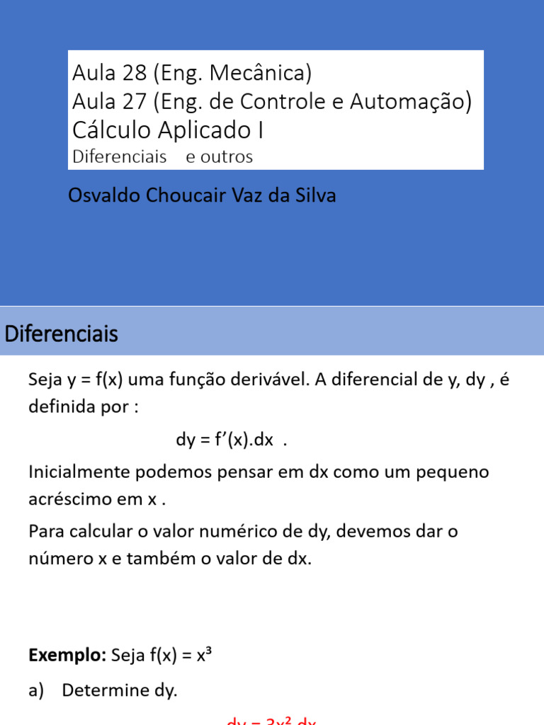 Cálculo de Diferenciais e Extremos em Funções | PDF | Análise ...