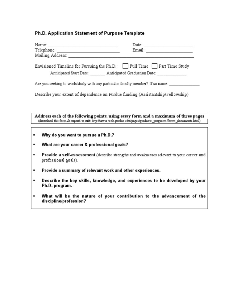 PHD Statement | PDF | Career & Growth | Business