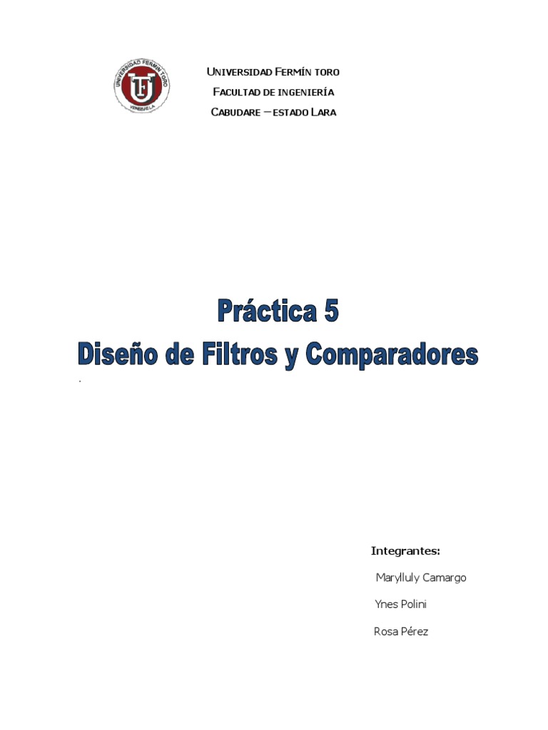 INFORME Practica 5 | PDF | Amplificador operacional | Procesamiento de ...