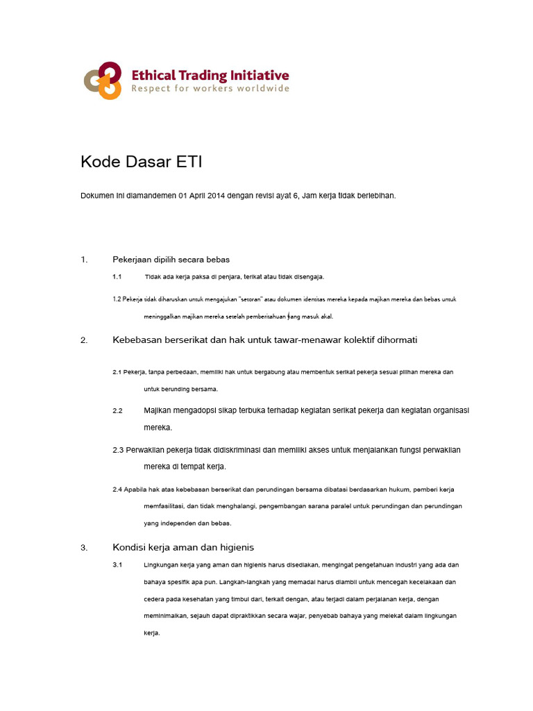 Kode Dasar ETI dan Prinsip Kerja | PDF