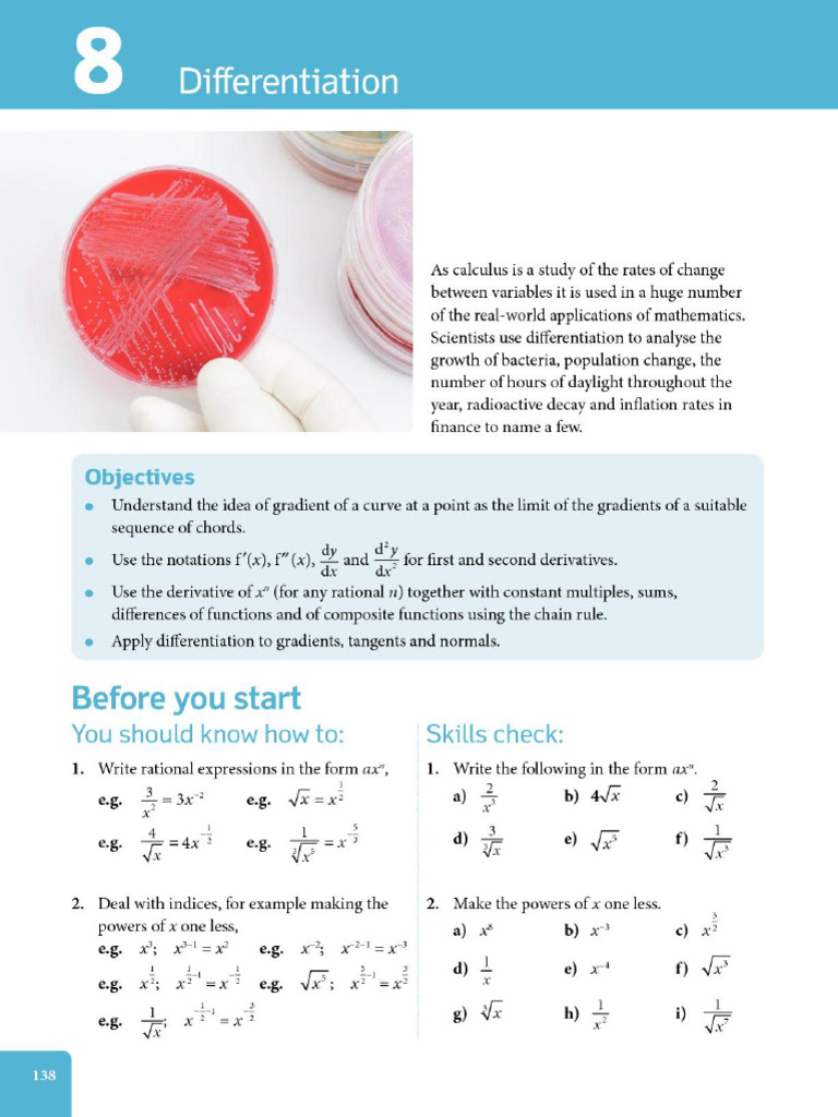 Chapter 8 - Differentiation - Complete Pure Mathematics 1 For Cambridge ...