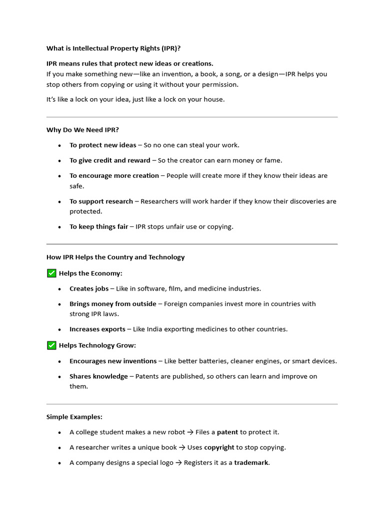 RM 5th 6th Research Report and Intellectual Property Rights | PDF ...