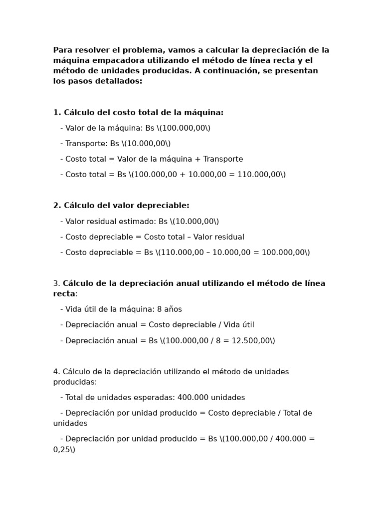 Documento | PDF | Depreciación | Activo fijo