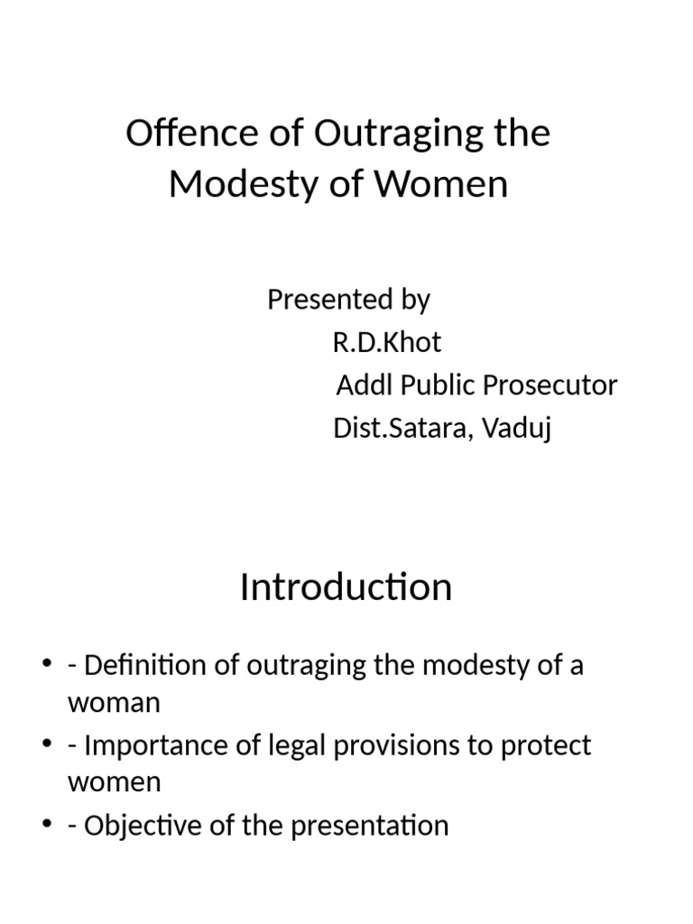 Understanding Outraging Women's Modesty | PDF | Assault | Modesty