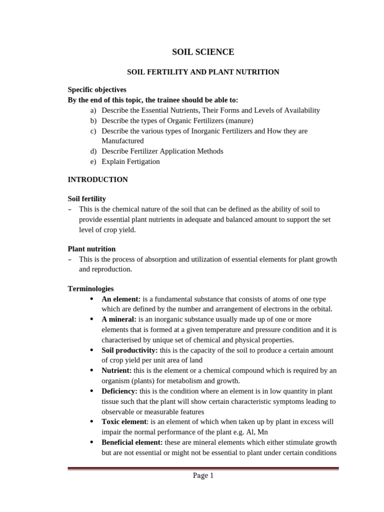 Soil Fertility and Nutrient Management | PDF | Soil | Fertilizer