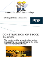 Construction Cost Breakdown Stock Shade Project