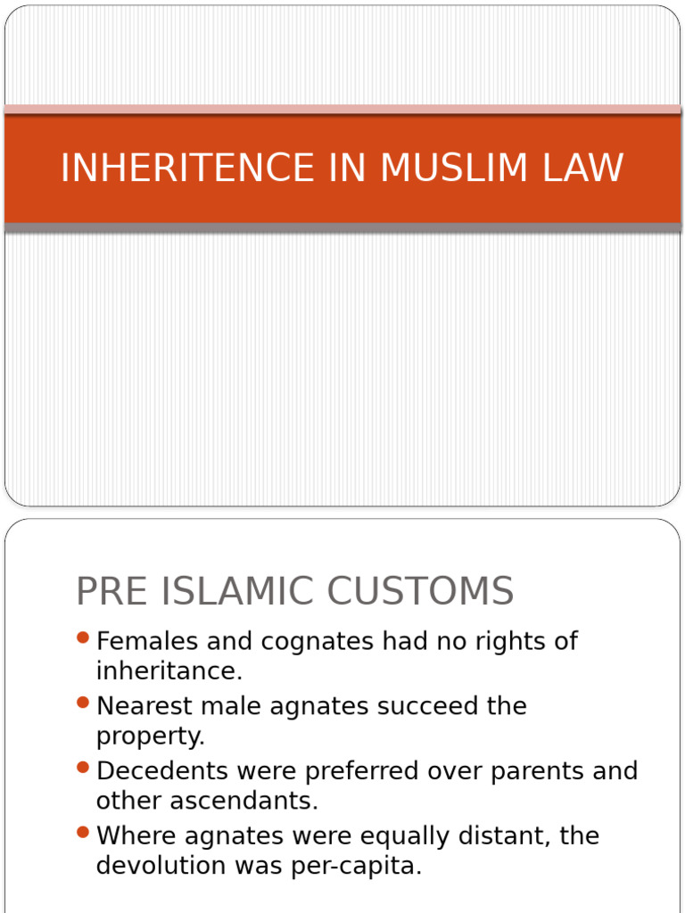 Inheritenceinmuslimlaw | PDF | Inheritance | Sharia