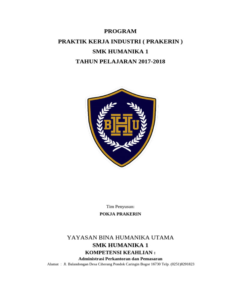 Panduan Prakerin SMK Humanika 1 2017-2018 | PDF