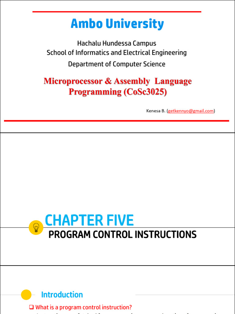 Lecture 05 | PDF | Assembly Language | Control Flow