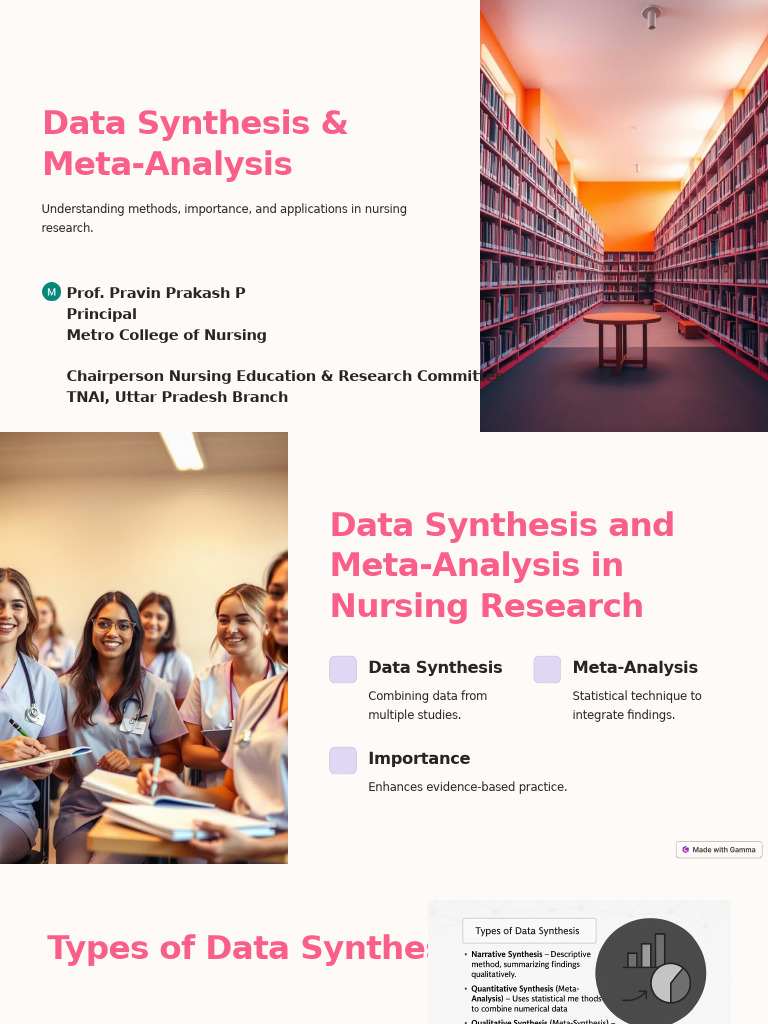Data Synthesis in Nursing Research | PDF | Meta Analysis | Pub Med