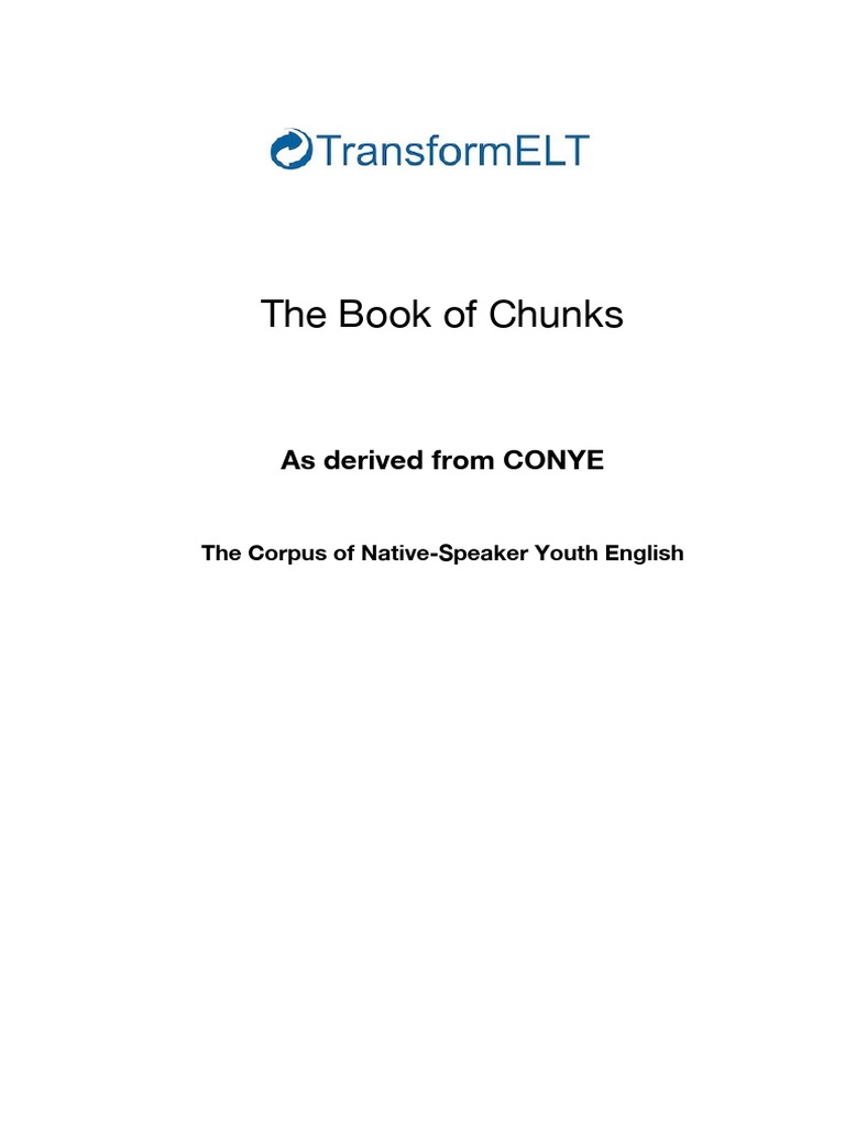 The Book of Chunks: TransformELT Guide | PDF | Part Of Speech | Verb