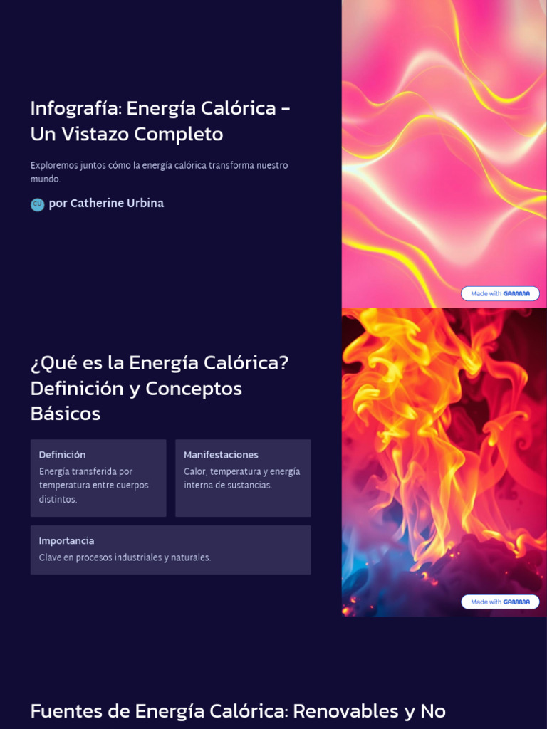 Infografía sobre Energía Calórica | PDF