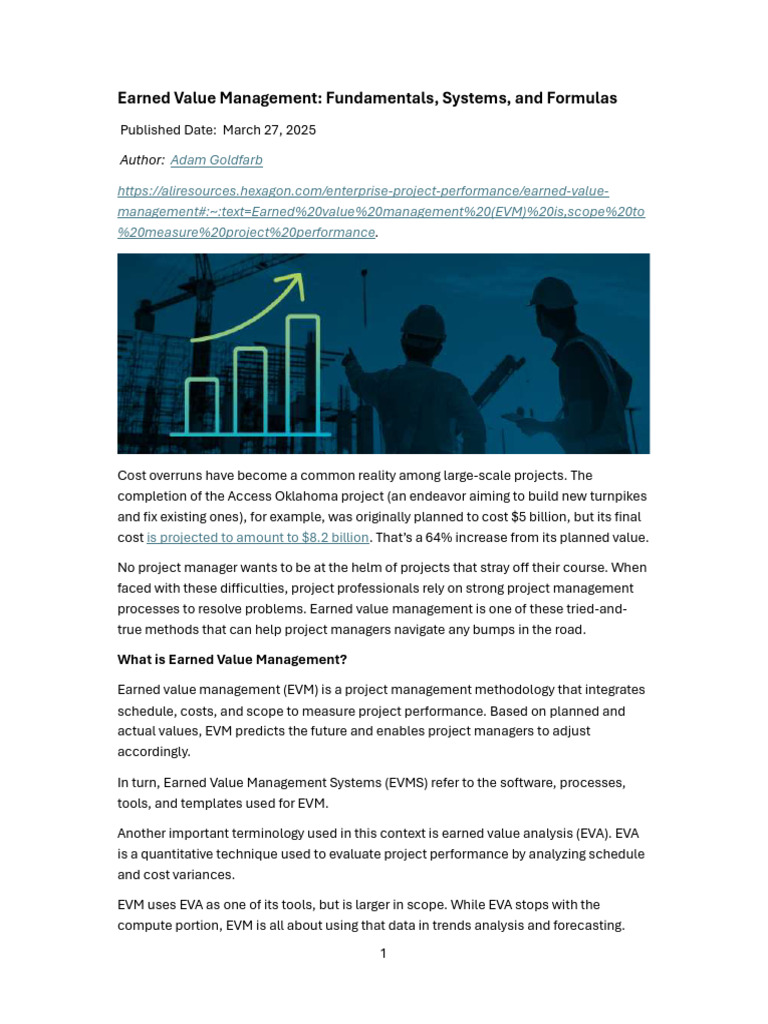 Earned Value Management Explained | PDF | Business
