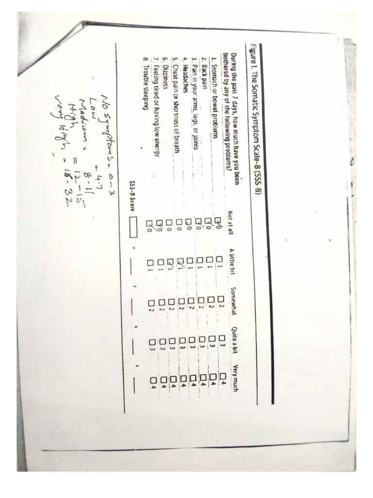 The Somatic Symptom Scale-8 (SSS-8) New | PDF