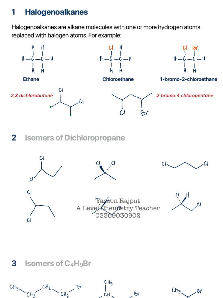 Understanding Halogenoalkanes in Chemistry | PDF | Reaction Rate | Cyanide