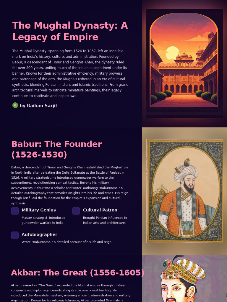 Mughal Empire: Cultural Legacy Overview | PDF | Mughal Empire