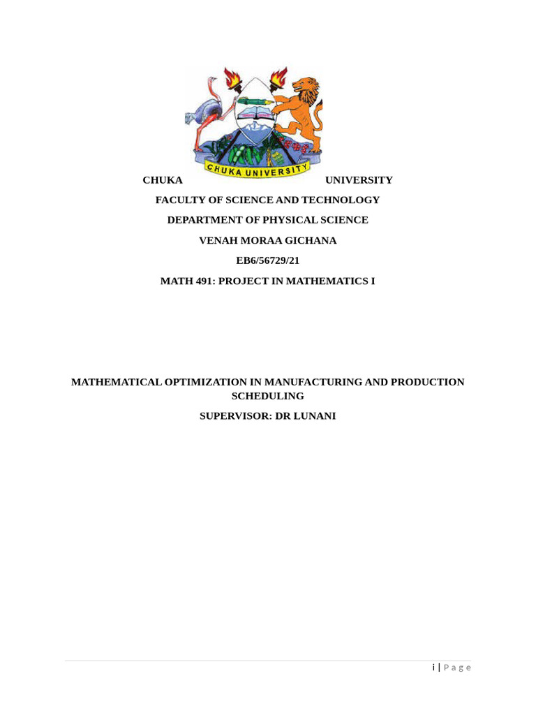 Venah Moraa Project 1 | PDF | Cost Of Living | Mathematical Optimization
