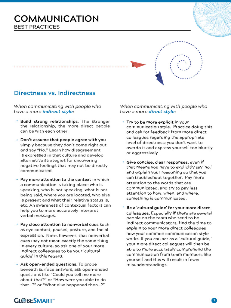 Communication - Best Practices | PDF | Communication | Nonverbal ...