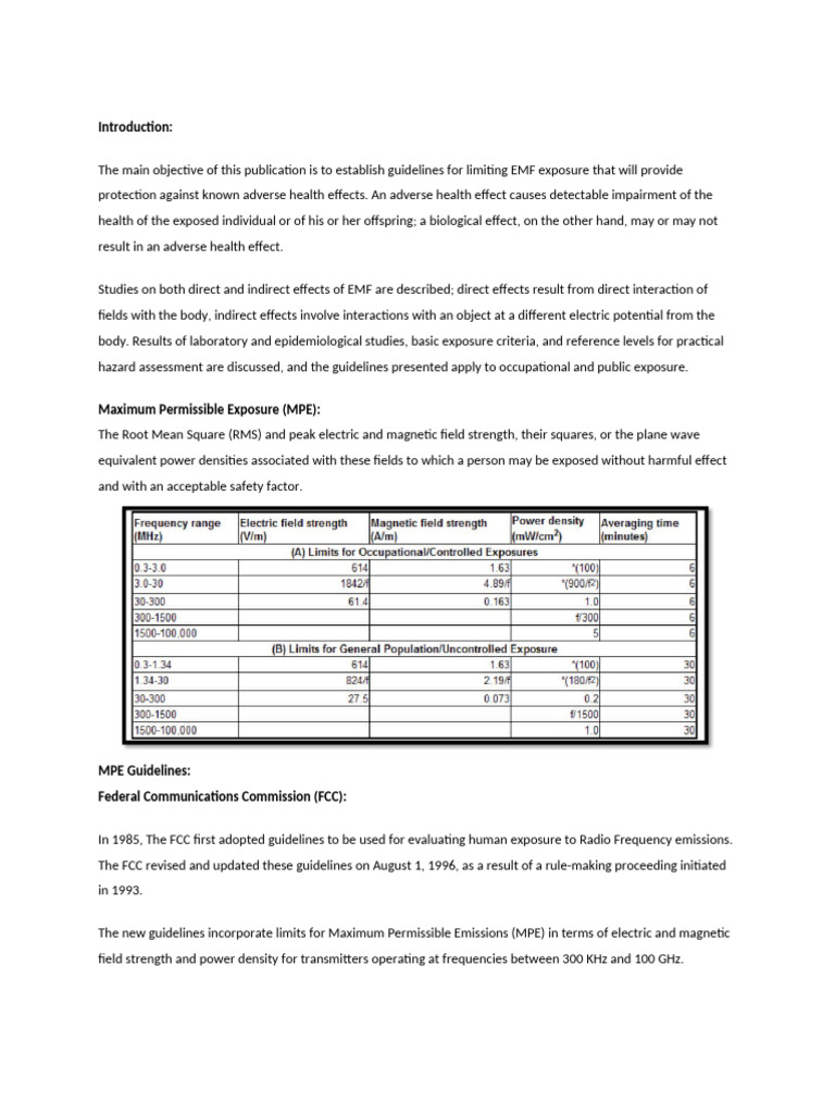 Maximun Permissible Exposures | PDF | Antenna (Radio) | Instrumentation
