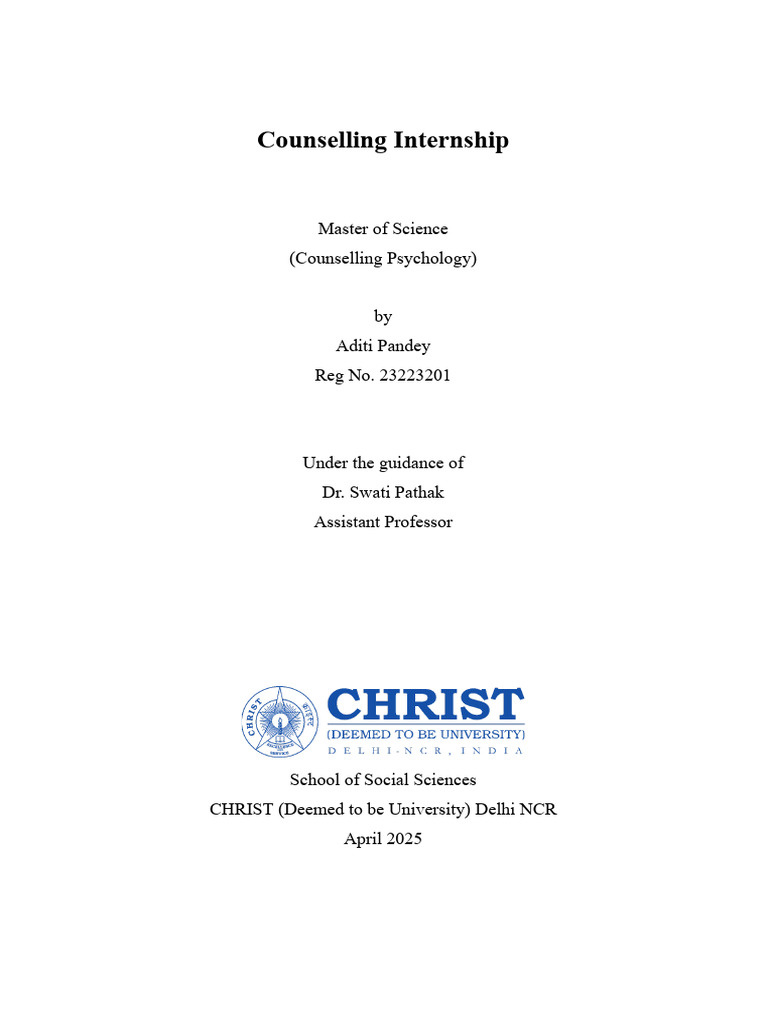 Template For Supervised Practicum 4MPCO (2025) | PDF | Psychology