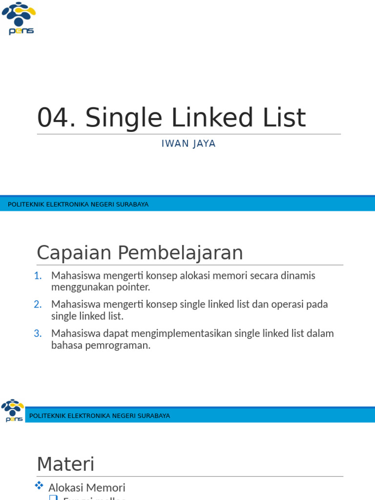04 Single Linked List | PDF