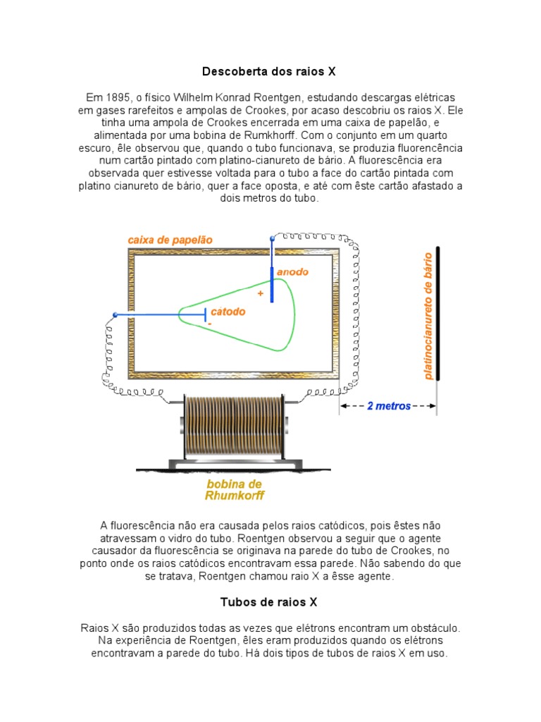 Descoberta dos Raios X por Roentgen | PDF | Raio X | Relâmpago