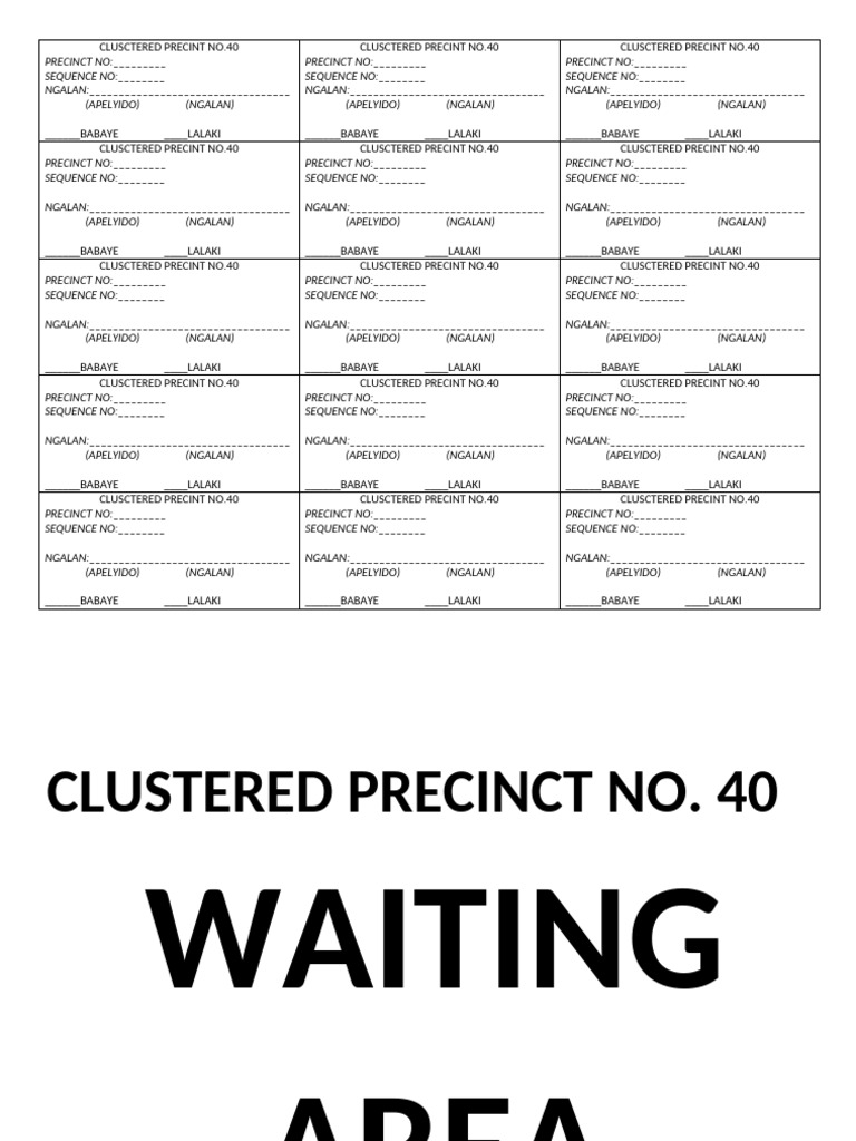 Clusctered Precint No. 40 | PDF