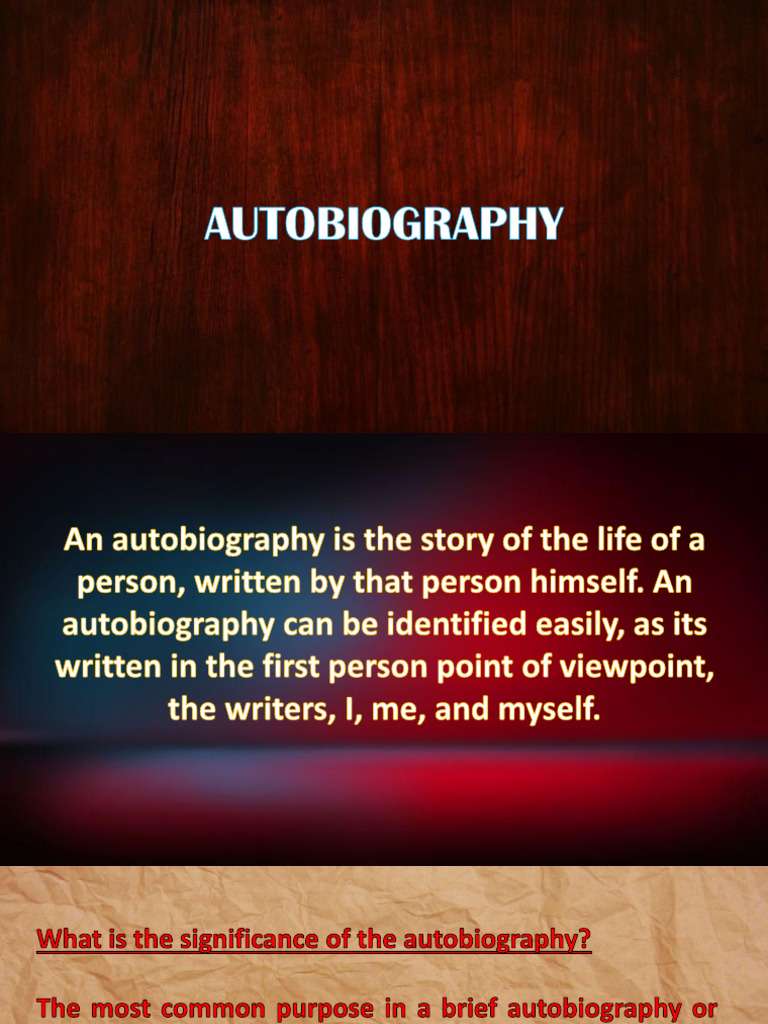AUTOBIOGRAPHY | PDF