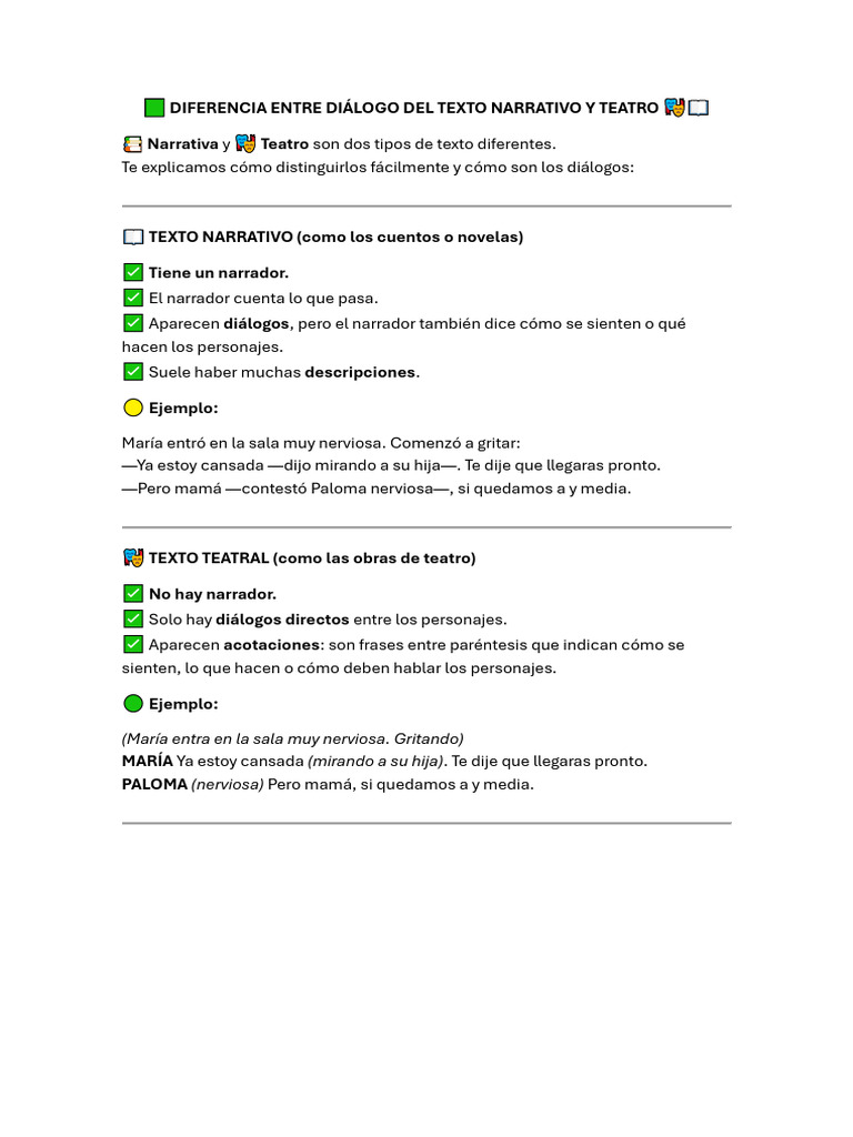 Tema 7 Dialogos | PDF | Narración | Teatro