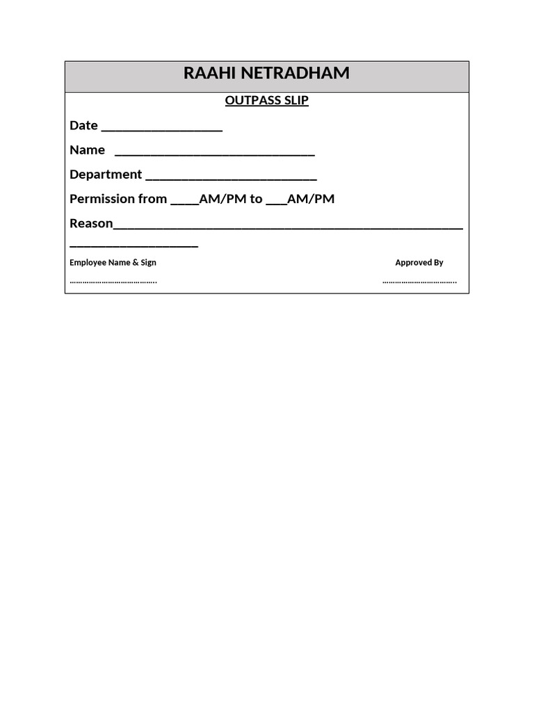 Gate Pass | PDF