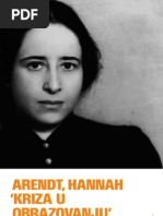 0910 Hannah Arendt-Kriza U Obrazovanju