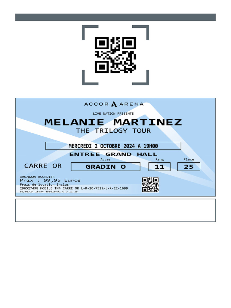 Billets pour le concert de Melanie Martinez | PDF