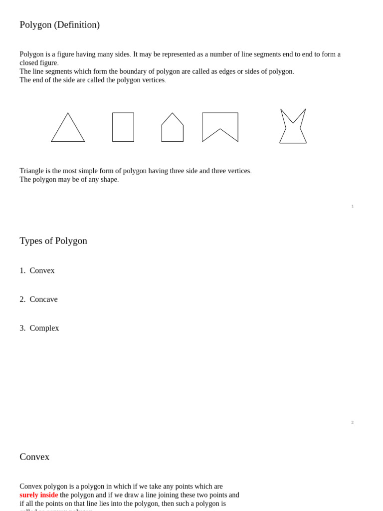 Understanding Polygons and Their Types | PDF | Polygon | Convex Set