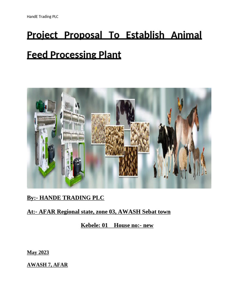 Animal Feed Processing Plant Proposal | PDF | Animal Feed | Agriculture