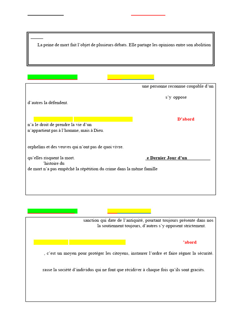 Arguments pour et contre la peine de mort | PDF | Peine capitale | Crimes