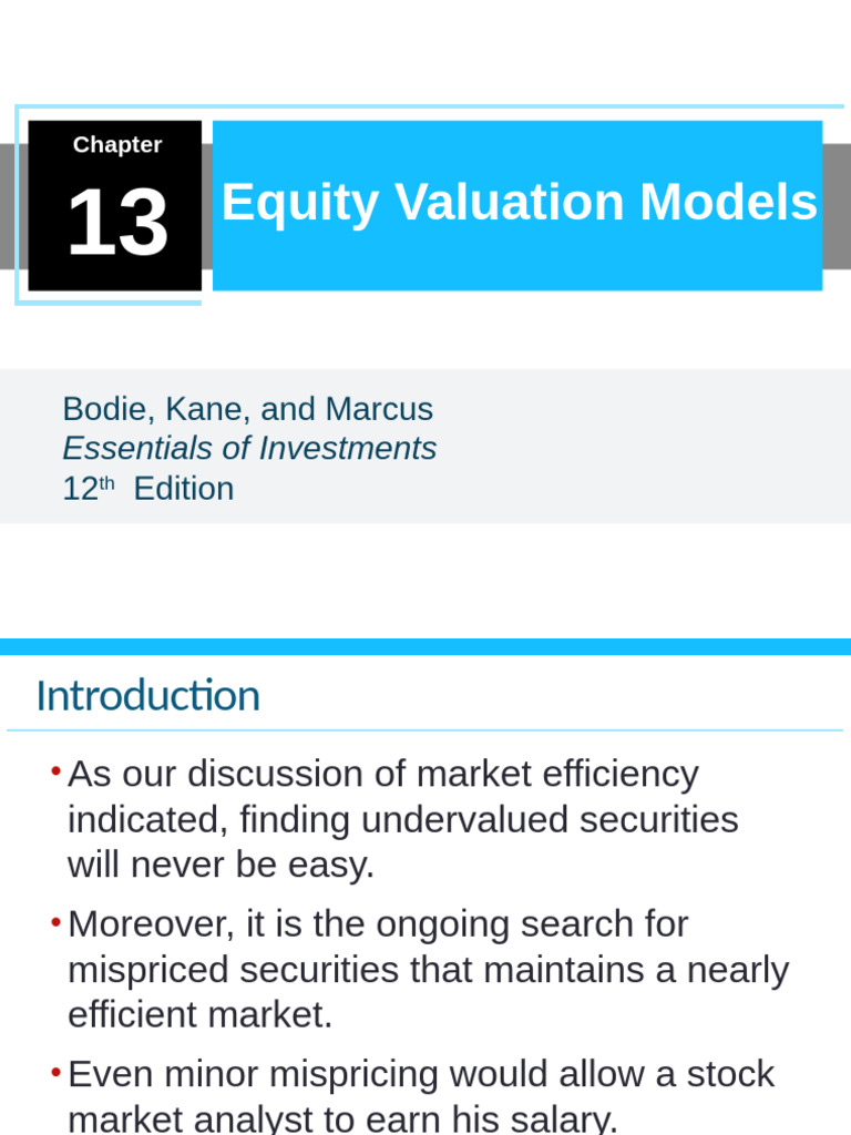 Equity Valuation Models Explained | PDF | Stocks | Valuation (Finance)