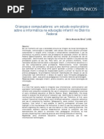 Crianças e computadores - um estudo exploratório