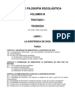 Suma Filosofía Vol III Trat I Lib I (Teodicea) La Existenciade Dios