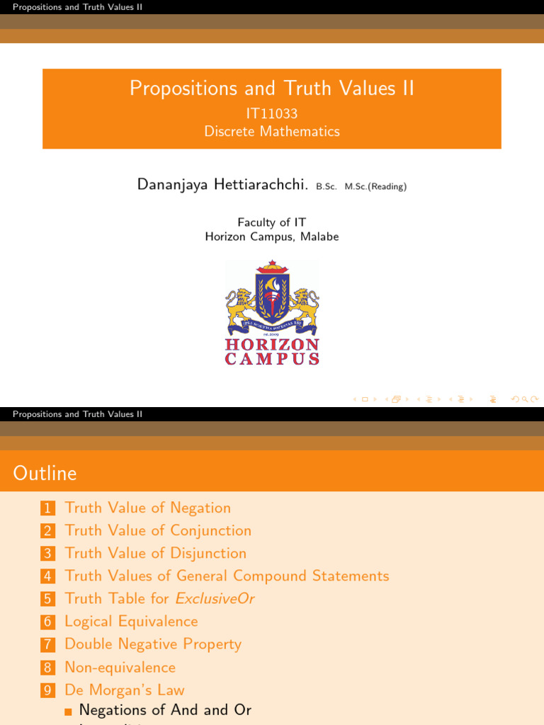 Understanding Propositions and Truth Values | PDF | Contradiction ...