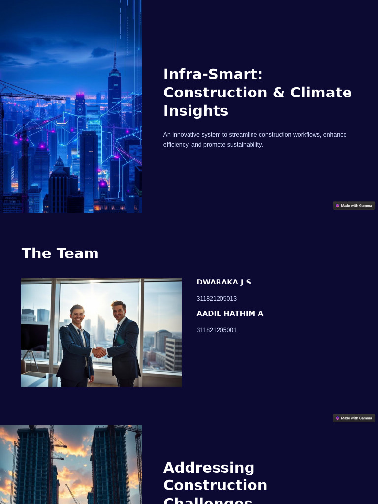 Infra Smart Construction and Climate Insights | PDF | Sustainability ...