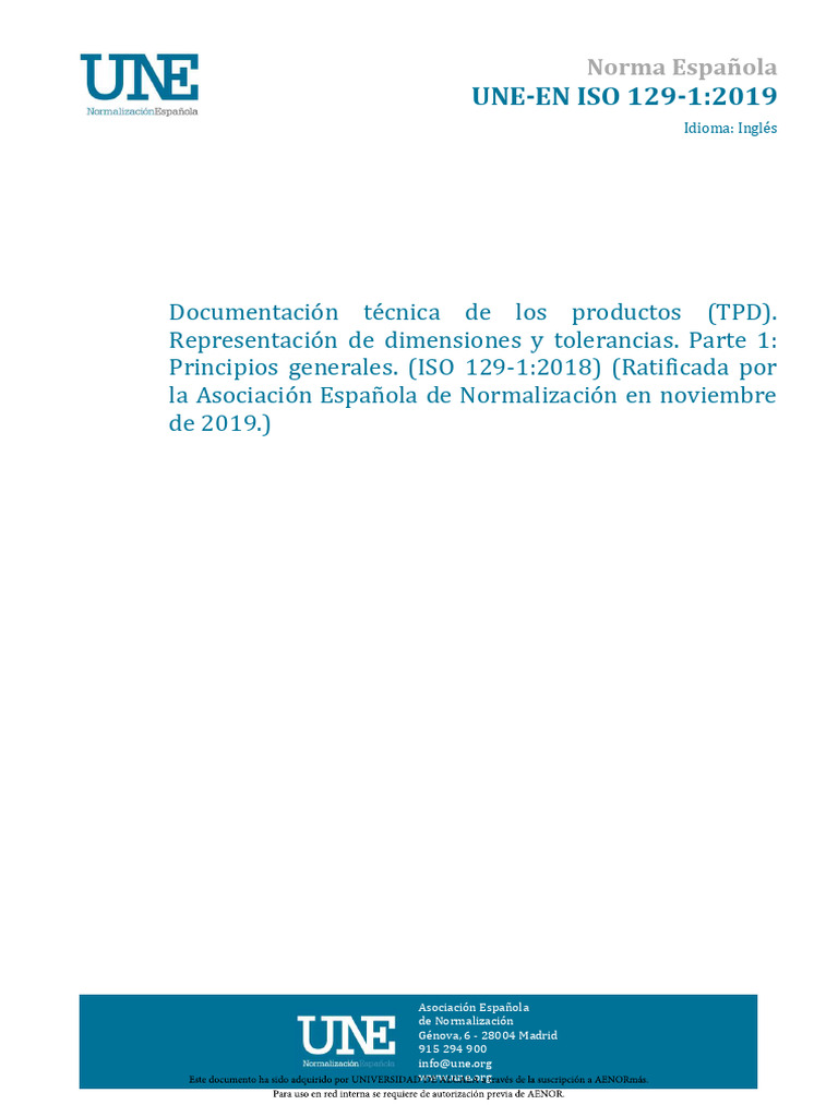 Documentation technique ISO 129-1:2019 | PDF | Organisation ...