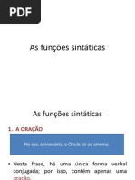 As funções sintáticas