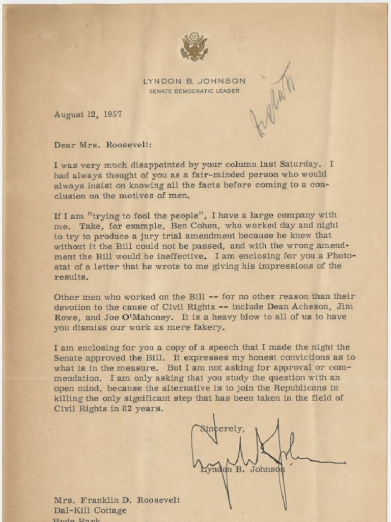 Letter From Johnson | PDF | Violence