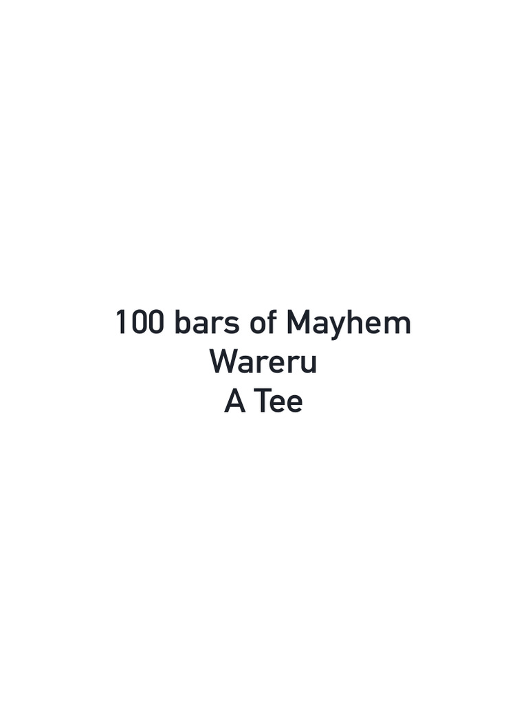100 Bars of Mayhem | PDF