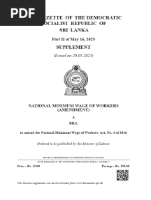 Govt. announces Rs. 27,000 minimum monthly wage in gazette from April 1
